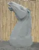  Product image 1 of the product “Head of a Horse made from Riverstone, looking up. 190cm Height. ”